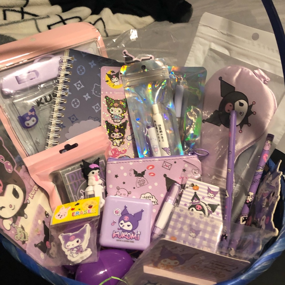 Purple Bags with Stylish Accessories